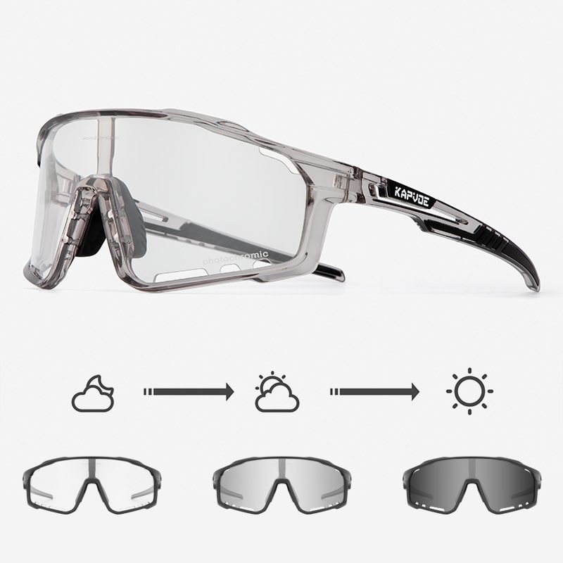 Color Changing Cycling Kapvoe Glasses For Men And Women, Outdoor Sports, Day And Night Use, Road Bicycle Windproof Goggles_desvips.com