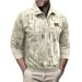 Men's Long Sleeved Polo Shirt Autumn And Winter New Jacquard Lapel Top_desvips.com