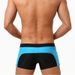 Men's Low-Rise Swim Shorts - Solid Color Contrast Panels With Adjustable Drawstring & Secure Zip (Quick-Dry UPF 50+ & Anti-Slip)_desvips.com