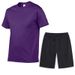 Fashion Summer Men And Women Cotton + Shorts Short Sleeve T-Shirt Casual Sports Set_desvips.com