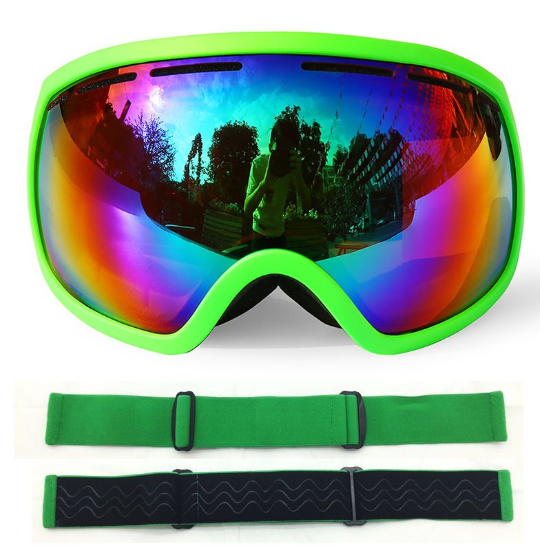 Large spherical large field of view ski goggles double durable anti-fog outdoor ski goggles cocker myopia men and women_desvips.com