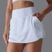 NOKOMETA New Cool Sunscreen Tennis Skirt High Waist Tight And Thin Fake Two-piece Skirt Pants Women's Back Waist Pocket Sports Yoga Skirt_desvips.com