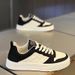 Panda Colored Spring Breathable Live Streaming Board Casual Leather Small White Trendy Shoes, Men's Styles_desvips.com