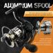 Rooblinos HE Spinning Ultralight Metal 5.2:1 Gear Ratio 1000-7000 Saltwater Or Freshwater Big Max Drag Reels For Fishing_desvips.com