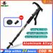 Trekking Poles Sticks Telescopic 4-section Adjustable Heights Carbon Fiber Anti-Shock Straight Handle Walking Stick For Hiking And Camping_desvips.com