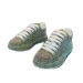 Durable Mens Sparkling Rhinestone Covered Platform Sneakers With White Laces_desvips.com
