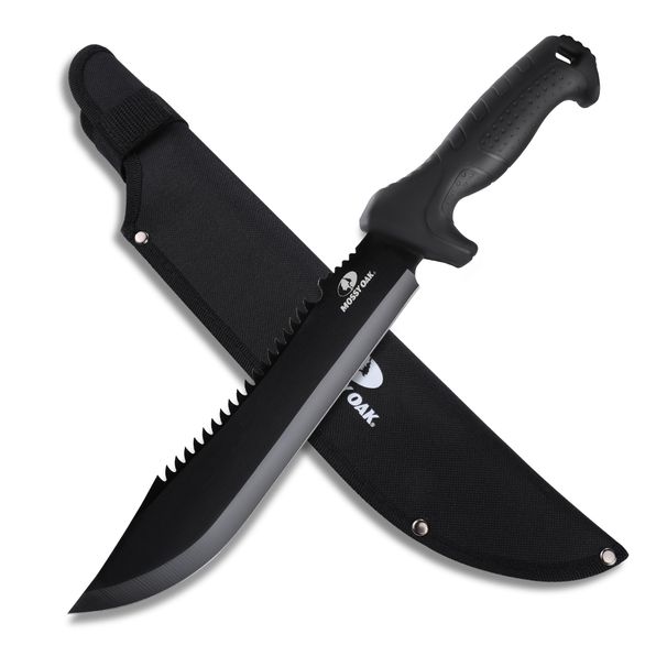 Mossy Oak 16-Inch Heavy Duty Machete With Saw And Sheath_desvips.com