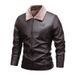 Men's fur in one with fleece leather jacket Men's autumn/winter biker leather jacket men's heavy coat_desvips.com