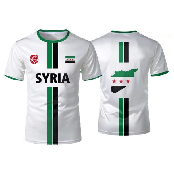 Men' T Shirt Syria Football Sport T-hirt Syrian Flag Street Overized Uniex Caual Graphic Tee Top Y2k Men_desvips.com