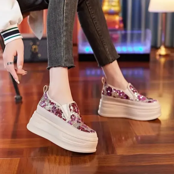 Soft Soft Surface, Anti Slip, One Foot Pedal, Thick Sole, Sponge Cake Shoes, Women's Casual, Versatile, Lightweight,_desvips.com