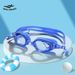 Silicone For Children And Adults Universal Custom HD Clear One-piece Earplugs Waterproof Anti-fog Swimming Goggles_desvips.com