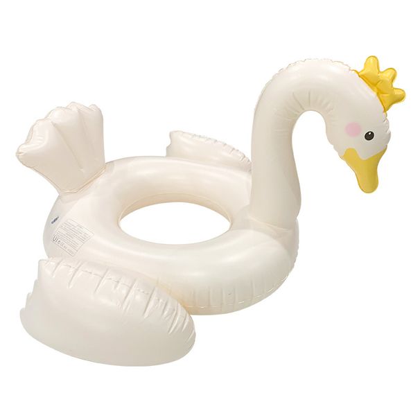 Swan-Shaped Pool Float - Eco-Friendly Thickened PVC Inflatable Swim Ring (Non-Toxic Anti-Burst Design Max 220lbs Summer Outdoor Water Play)_desvips.com