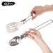 304 Stainless Steel Foldable Camping Utensil Set - Spatula Soup Ladle & Slotted Turner For Outdoor Cooking - Compact & Durable_desvips.com
