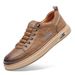 Unbeatable Quality Spring New Fashion Trend Soft And Breathable Genuine Leather Men's Casual Driving Flat Shoes_desvips.com