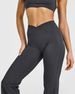 001 ONERACTIVE Cross Waist Yoga Flared Nude Feel Slimming Fitness Leggings Running Casual Wide Leg Long Pants_desvips.com