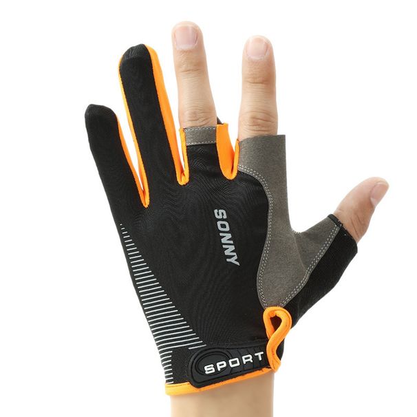 Adult Unisex Thin Finger-separated Fitness Gloves For Outdoor Sports, Climbing, Fishing, Non-slip, Breathable, Cycling, And Sun Protection_desvips.com