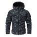Cross-border European Size Fleece-lined For Men, Autumn And Winter Thickened Warm Outdoor Camouflage Waterproof Hooded_desvips.com