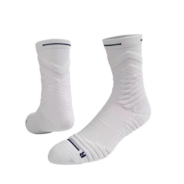 Bullfight 2.0 Practical Basketball Long High-top Wholesale Sports Socks, Elite Towel Bottom, Solid Color, New_desvips.com