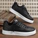 Men's Street Fashion Skateboard Versatile Sport Casual Sneakers Youth College Style White Shoes_desvips.com
