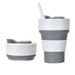 Folding Cup Outdoor Travel Convenient Straw Folding Water Cup Silicone Collapsible Cup_desvips.com