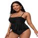 Women's Lace Back One Piece Swimsuit - Sexy Halter Neck Monokini For Beach & Pool (High Cut Tummy Control Pure Color)_desvips.com