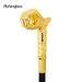 Golden OK Luxury Flower Cane Fashion Decorative Walking Stick Elegant Cosplay Cane Crosier 93cm Performance Stage Cane_desvips.com
