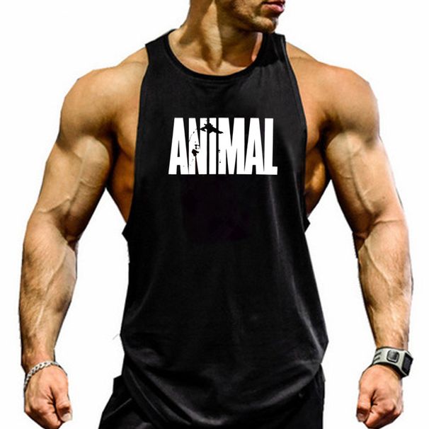 Animal Beast Fashion Cotton Sleeveless Tank Top Muscle Shirt Mens Singlet Bodybuilding Workout Gym Vest Fitness Men_desvips.com