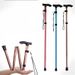 Aluminum Alloy Trekking Pole Folding Telescopic Ultralight Four-Section Outdoor Portable Elderly Walking Stick Mite_desvips.com