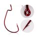 7316 Crank Hook Wide Gape Red Fishhook 2#—5/0#Single Red Electroplated Crank Hook For Sea Fishing Texas Rig_desvips.com