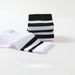 Custom Black White Striped Men's Athletic Socks - Anti-Pilling Breathable Moisture-Wicking Cushioned High-Elastic Cotton Sports Socks For Men Women_desvips.com