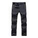 Men's Winter Waterproof Windproof Fleece-Lined Softshell Pants For Hiking Fishing Outdoor Activities (Black, Grey, Army Green)_desvips.com