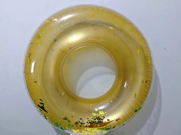 Gold & Silver Glitter Inflatable Swim Rings - Underarm Pool Floats (Luxury Floating Bed Heavy-Duty PVC Non-Slip Grip 300lbs Capacity)_desvips.com