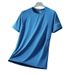 Quick-Dry Ice Silk Short Men's Cool T-Shirt Running Sports Top Dad Plus Size Man Sweat Shirt Fat Guy Half Sleeve_desvips.com