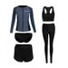 Wakesurfing High Neck Swimsuit For Women Sleeve Long Pants Professional Sun Protection UPF50+ Two-Piece Quick-Dry Diving_desvips.com