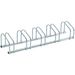 Rastrelliera Portabiciclette Parcheggio Per 5 Biciclette In Acciaio, 145×33×27 Cm, Argento_desvips.com