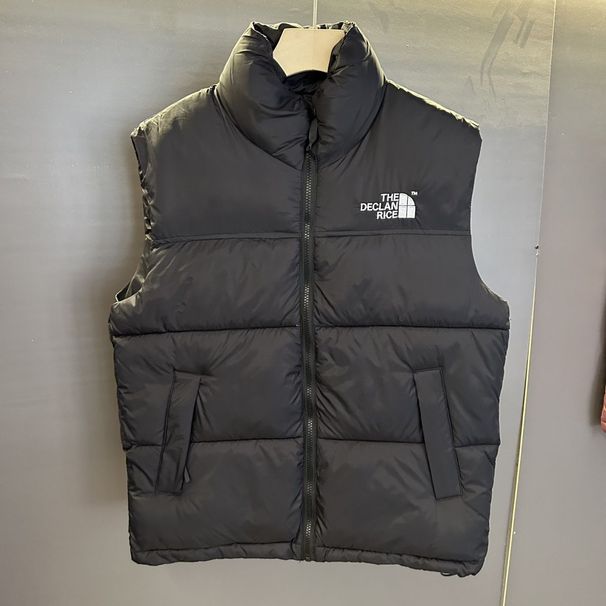 Classic Men's 2025 Vest New Stand Collar Patchwork Winter Embroidered Windproof Waterproof High-End Cotton Jacket_desvips.com