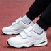 Men's Adjustable Hook And Loop Leather Casual Sports Shoes White Sneakers Masculino Zapatillas Deportivas Tenis_desvips.com