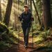 Fiber Trekking Carbon Ultra-Light Three-Section Telescopic Pole Men And Women Professional Outdoor Hiking Cane Climbing_desvips.com