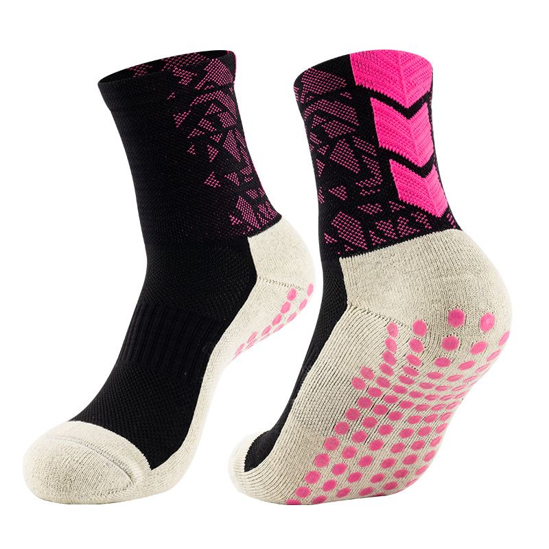 Adult Thickened Towel Sole Non-Slip Soccer Socks Men's And Women's Short Cut Dot Adhesive Floor Sports Socks_desvips.com