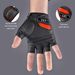 ROCKBROS fingerless gloves cycling gloves half-finger sport size 7.5-12_desvips.com
