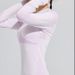 New Seamless Yoga Sports Long Sleeve T-Shirt Top For Women, Slimming Fitness Wear, Skiing Inner Layer Set_desvips.com