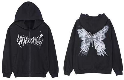 2021 European And American New Style Hoodie Sweatshirt For Women Loose Street Sports Zipper Cardigan Y2K Jacket Couple_desvips.com