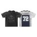 Satin Velvet Mesh American Football Jersey New Heavy Embroidery T-Shirt Men And Women Short Sleeve Loose Slimming Sports_desvips.com