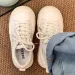 Thick Soled Round Toe Shallow Low Cut Women Canvas With Mesh Surface For Breathable Comfortable Skateboarding Shoes_desvips.com