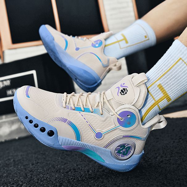 Men’s Shoes popular leather combat sports shoes adult youth basketball shoes male middle school students four seasons outdoor running shoes_desvips.com