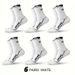 6/12 Pairs Men's Middle Tube Solid Color Letter Print Breathable Sweat Absorbent Autumn Winter Sports Socks For Couples_desvips.com