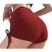 2020 Summer New Casual Sports Solid Color Basic Sexy Side Tie Adjustable Swim Shorts For Women_desvips.com
