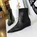 Comfortable Low 6383-1 Women's Wedge Hidden Heel Back Zipper Slimming Versatile Short Boots_desvips.com