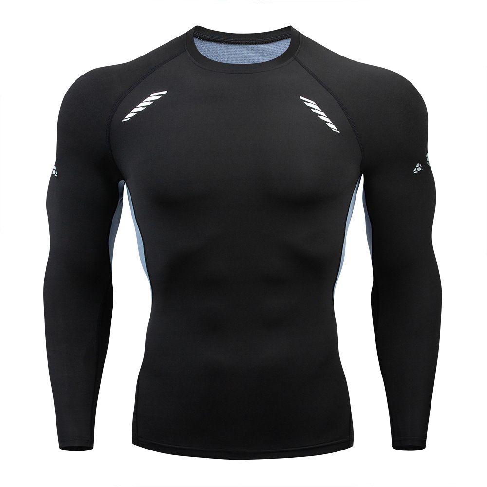 Men's Fitness Clothing PRO Quick-Dry T-Shirt Running Elastic Sweat-Tight Shirt Marathon Sports Apparel_desvips.com