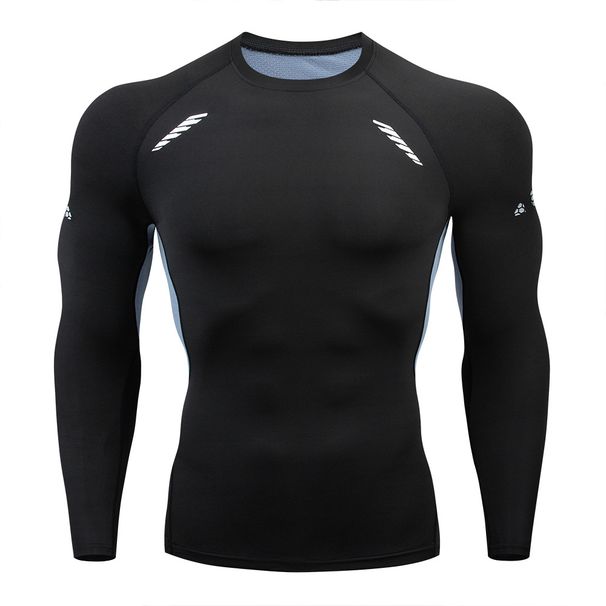 Men's Fitness Clothing PRO Quick-Dry T-Shirt Running Elastic Sweat-Tight Shirt Marathon Sports Apparel_desvips.com